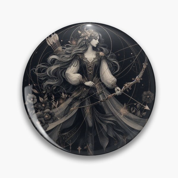 Item preview, Sagittarius – Dark Realistic Zodiac Illustration designed and sold by Roberta Calabrese.