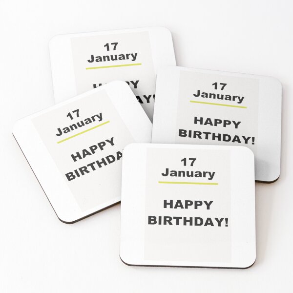 Item preview, Minimalist Happy Birthday Design — January 17 designed and sold by ariksworld.