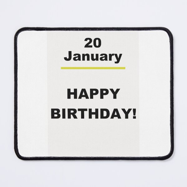 Item preview, Minimalist Happy Birthday Design — January 20 designed and sold by ariksworld.