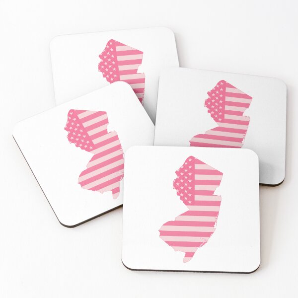 Item preview, New Jersey State Pop Pink Stars & Stripes – Trendy Pink designed and sold by Paper Drip.