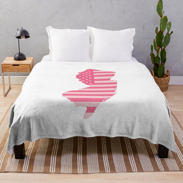 Item preview, New Jersey State Pop Pink Stars & Stripes – Trendy Pink designed and sold by Paper Drip.