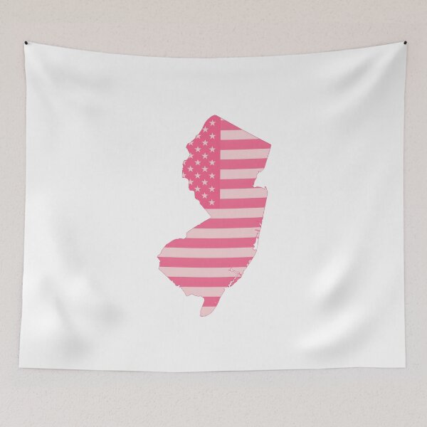 Item preview, New Jersey State Pop Pink Stars & Stripes – Trendy Pink designed and sold by Paper Drip.