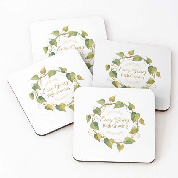 Item preview, Golden Pothos Watercolor Wreath Logo | Easy Going High Growing designed and sold by Edwin's Art Shop.
