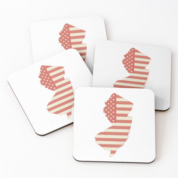 Item preview, New Jersey USA Flag Silhouette – Stars and Stripes State Outline designed and sold by Paper Drip.