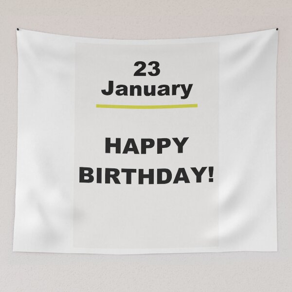 Item preview, Minimalist Happy Birthday Design — January 23 designed and sold by ariksworld.