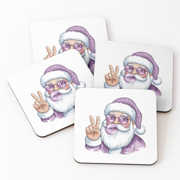 Item preview, Purple Cool Santa Glitter Sparkle Christmas Bubble Gum designed and sold by Adadita.