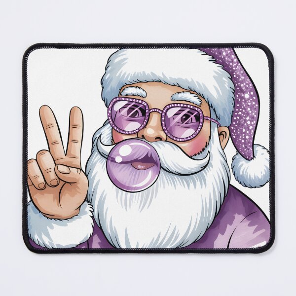 Item preview, Purple Cool Santa Glitter Sparkle Christmas Bubble Gum designed and sold by Adadita.
