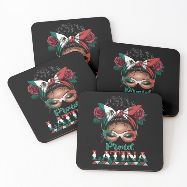 Item preview, Proud Latina Mexicana – Mexican Girl Flag Heart Art designed and sold by Suzy Perez Art.