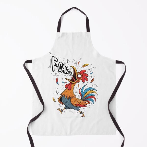 Item preview, F-CAW-F Crazy Rooster – Funny Cartoon Chicken Meme designed and sold by bennasener.