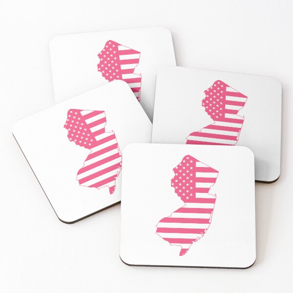 Item preview, New Jersey USA Flag Silhouette – Stars and Stripes State Outline designed and sold by Paper Drip.