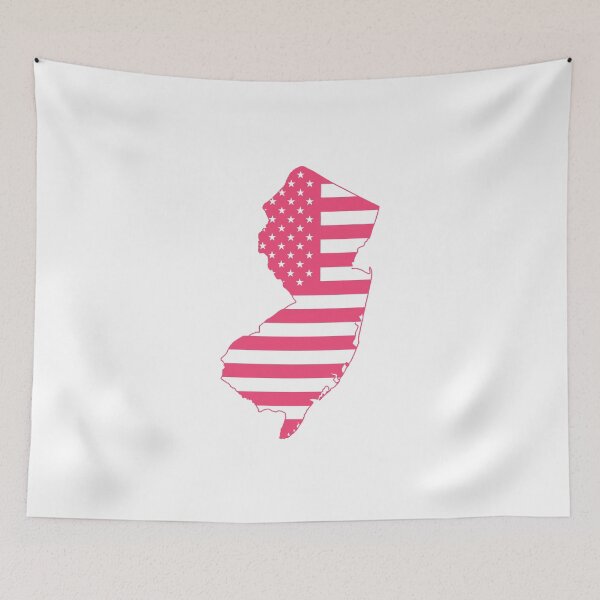 Item preview, New Jersey USA Flag Silhouette – Stars and Stripes State Outline designed and sold by Paper Drip.