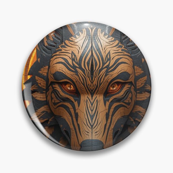 Item preview, Cyberpunk Wolf Mask – Neon Glow Perception designed and sold by SavannaStrikes.