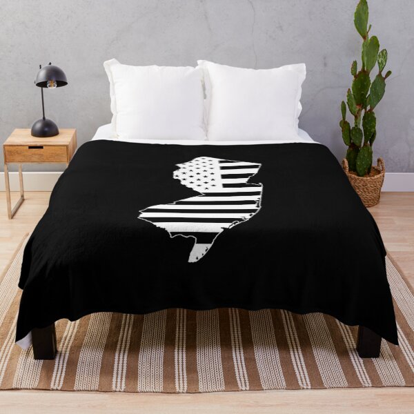 Item preview, New Jersey USA Flag Silhouette – Stars and Stripes State Outline designed and sold by Paper Drip.