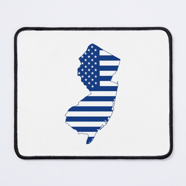 Item preview, New Jersey USA Flag Silhouette – Stars and Stripes State Outline designed and sold by Paper Drip.