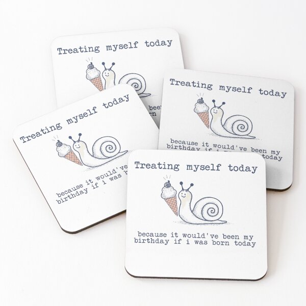 Item preview, Treating Myself Today Snail Ice Cream Cute Funny Quote Shirt designed and sold by Printsouf.