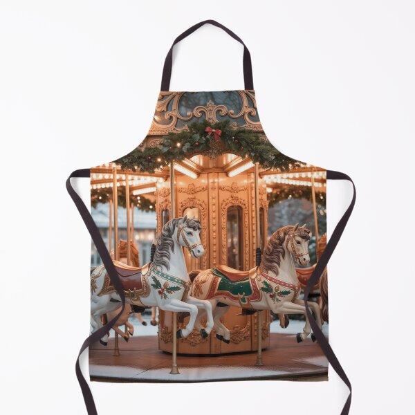Item preview, Vintage Carousel With Golden Lights designed and sold by ArtQueen777.