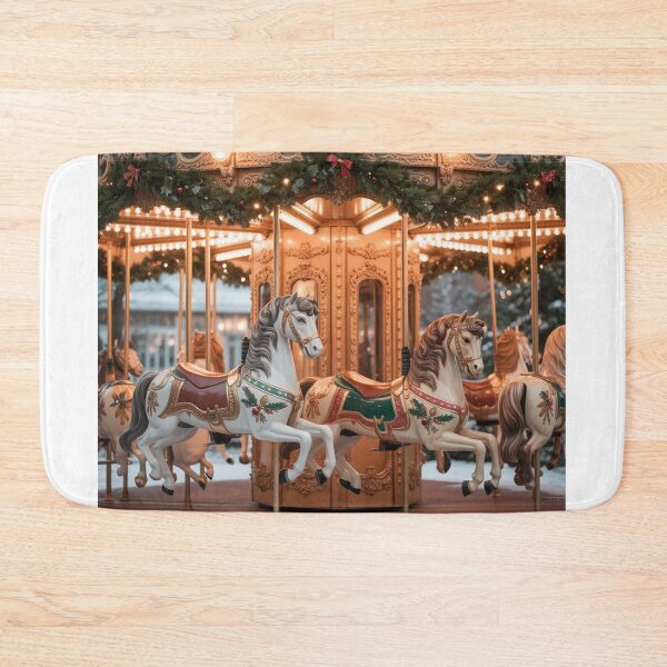 Item preview, Vintage Carousel With Golden Lights designed and sold by ArtQueen777.