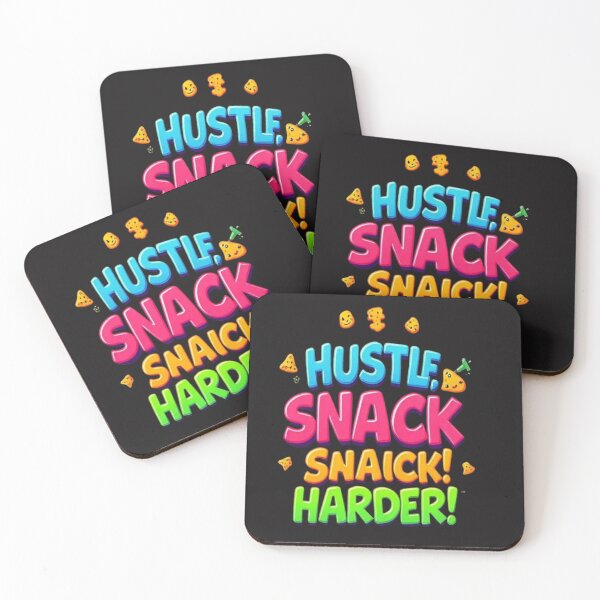 Item preview, Hustle Snack Harder – Funny Motivational Snack Quote Colorful Typography Design designed and sold by Trendworld00.