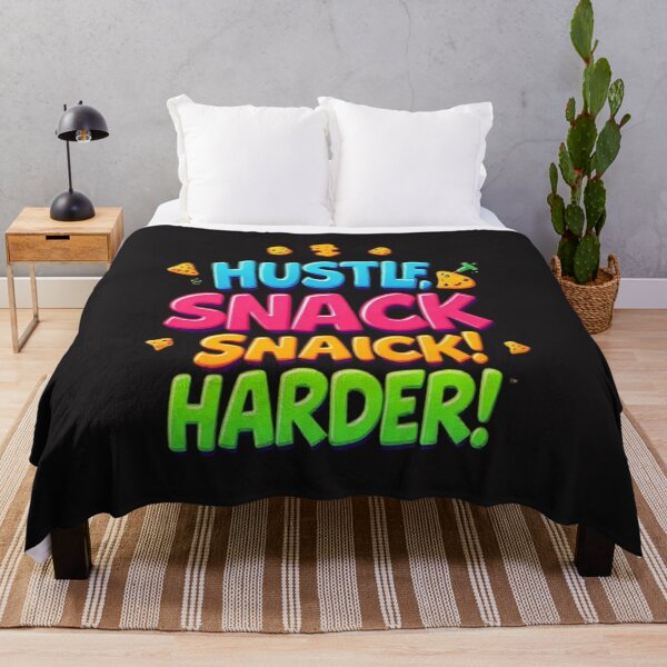 Item preview, Hustle Snack Harder – Funny Motivational Snack Quote Colorful Typography Design designed and sold by Trendworld00.