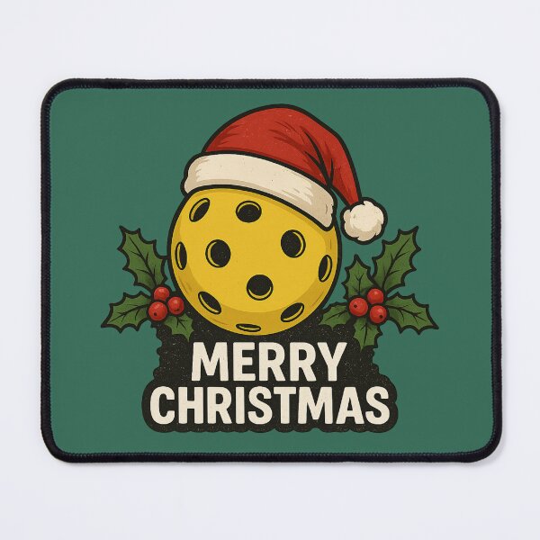 Item preview, Merry Christmas Pickleball Ball Xmas designed and sold by Prints-by-Olaf.