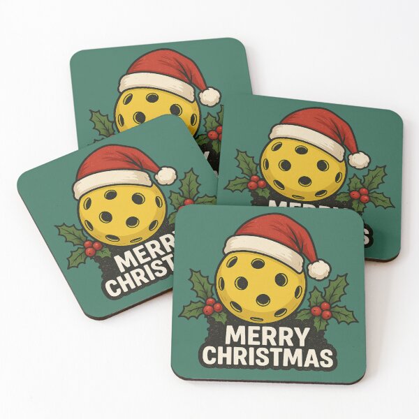 Item preview, Merry Christmas Pickleball Ball Xmas designed and sold by Prints-by-Olaf.