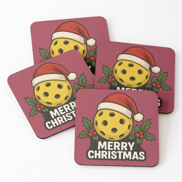 Item preview, Merry Christmas Pickleball Ball Xmas designed and sold by Prints-by-Olaf.