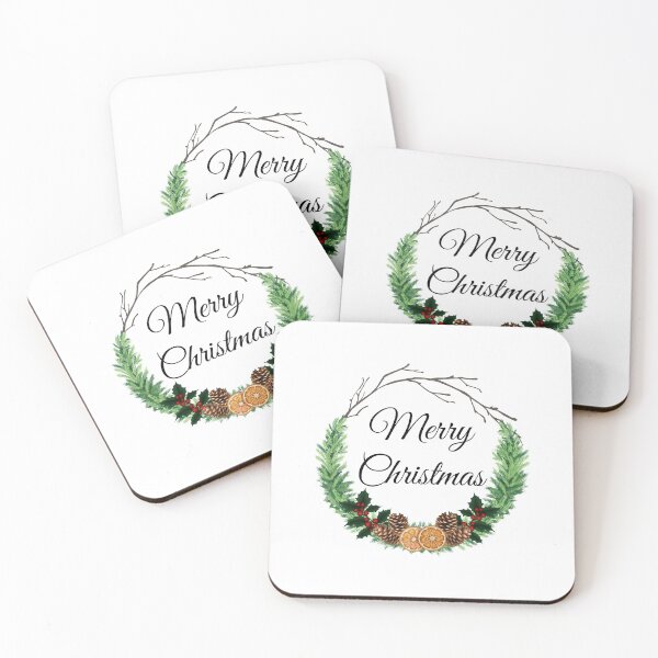 Item preview, Festive Pine & Citrus Christmas Wreath Print  designed and sold by kerriwarren.