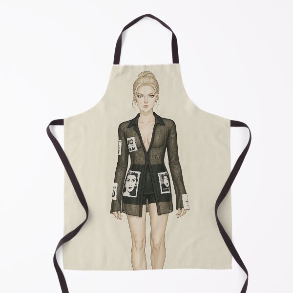 Item preview, Black Sheer Icon Dress – Fashion Illustration designed and sold by Sim shin.