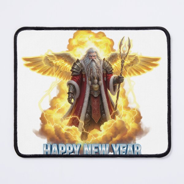 Item preview, Fantasy War-Angel Santa with Golden Wings designed and sold by newvisionart191.
