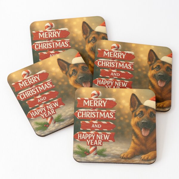 Item preview, German Shepherd Merry Christmas Sign designed and sold by GivingJoy.