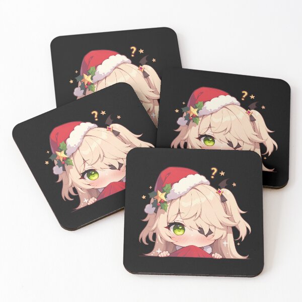 Item preview, Fischl Genshin Impact Game Christmas Peeker Chibi Kawaii Holiday Anime Girl designed and sold by Raslbazola.