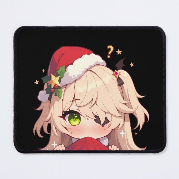 Item preview, Fischl Genshin Impact Game Christmas Peeker Chibi Kawaii Holiday Anime Girl designed and sold by Raslbazola.