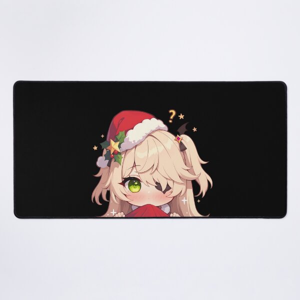 Item preview, Fischl Genshin Impact Game Christmas Peeker Chibi Kawaii Holiday Anime Girl designed and sold by Raslbazola.
