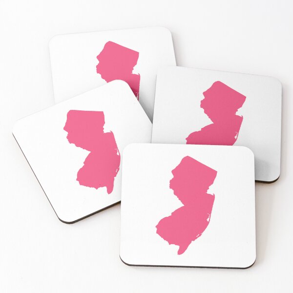 Item preview, New Jersey Map Silhouette – Minimal Pink designed and sold by Paper Drip.