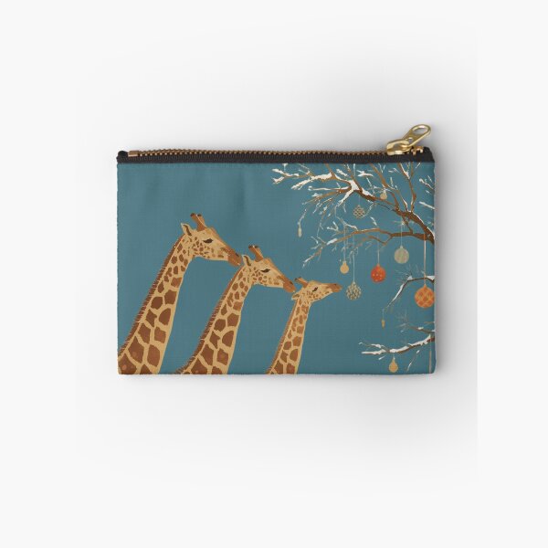 Item preview, Savanna Snowfall Giraffes – Whimsical Holiday Perception designed and sold by SavannaStrikes.