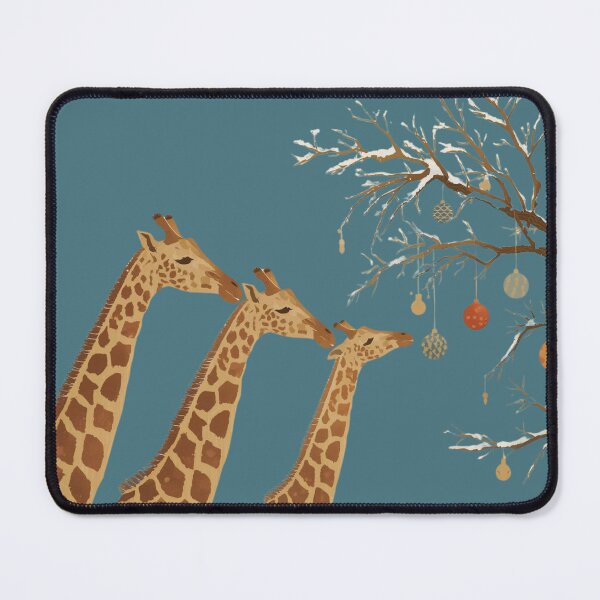 Item preview, Savanna Snowfall Giraffes – Whimsical Holiday Perception designed and sold by SavannaStrikes.