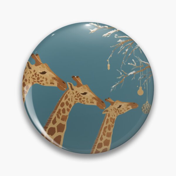 Item preview, Savanna Snowfall Giraffes – Whimsical Holiday Perception designed and sold by SavannaStrikes.