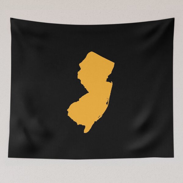 Item preview, New Jersey Map Silhouette – Minimal Yellow designed and sold by Paper Drip.