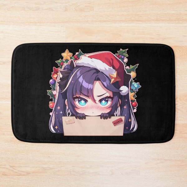 Item preview, Mona Genshin Impact Game Christmas Peeker Chibi Kawaii Holiday Anime Girl designed and sold by Raslbazola.