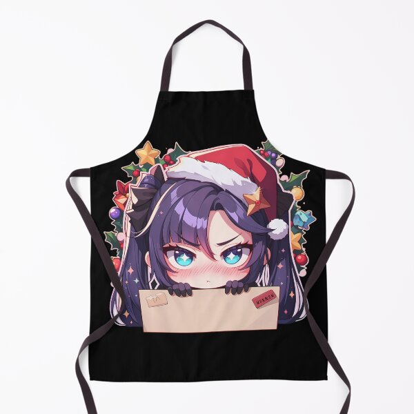 Item preview, Mona Genshin Impact Game Christmas Peeker Chibi Kawaii Holiday Anime Girl designed and sold by Raslbazola.