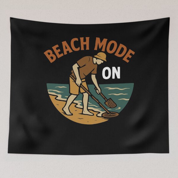 Item preview, Beach Mode On Treasure Hunting Metal Detecting designed and sold by LuminOrb.