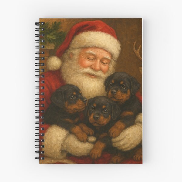 Item preview, Santa & Rottweiler puppies designed and sold by 123ks.