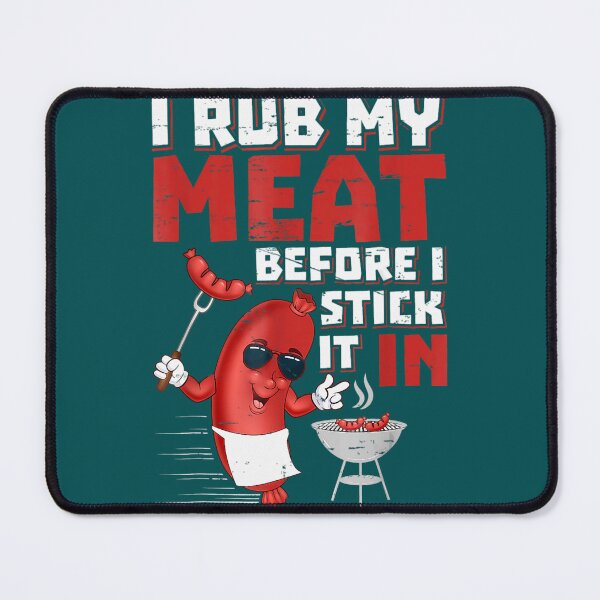 Item preview, BBQ Dad Offset Smoker Pit Accessoire I Rub My Meat Funny  designed and sold by shanapresset.