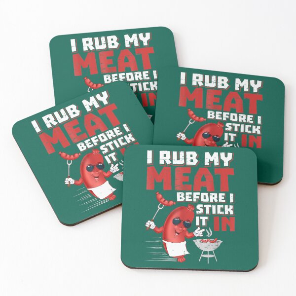 Item preview, BBQ Dad Offset Smoker Pit Accessoire I Rub My Meat Funny  designed and sold by shanapresset.