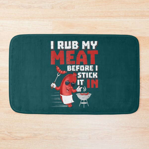 Item preview, BBQ Dad Offset Smoker Pit Accessoire I Rub My Meat Funny  designed and sold by shanapresset.