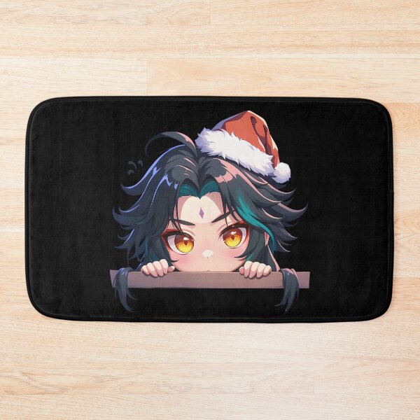 Item preview, Xiao Genshin Impact Game Chibi Kawaii Christmas Peeker Anime Festive Winter Glow designed and sold by Raslbazola.