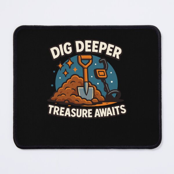 Item preview, Dig Deeper Treasure Awaits Funny Detectorist designed and sold by LuminOrb.