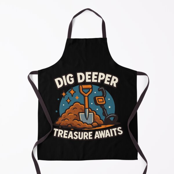 Item preview, Dig Deeper Treasure Awaits Funny Detectorist designed and sold by LuminOrb.