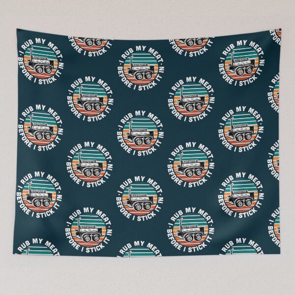 Item preview, Cadeaux pour barbecue – Je frotte ma viande avant de la mettre dedans – Fumoir décalé pour poitrine  designed and sold by shanapresset.