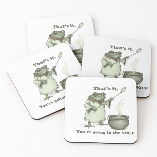 Item preview, Funny Frog Soup Shirt | Vintage Cottagecore Frog Cooking Meme Tee designed and sold by Printsouf.